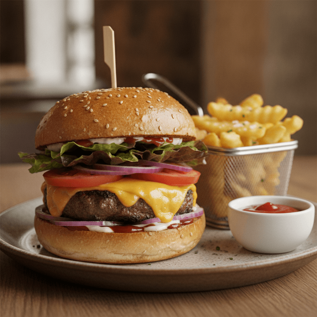 Hamburguesa con Cheddar